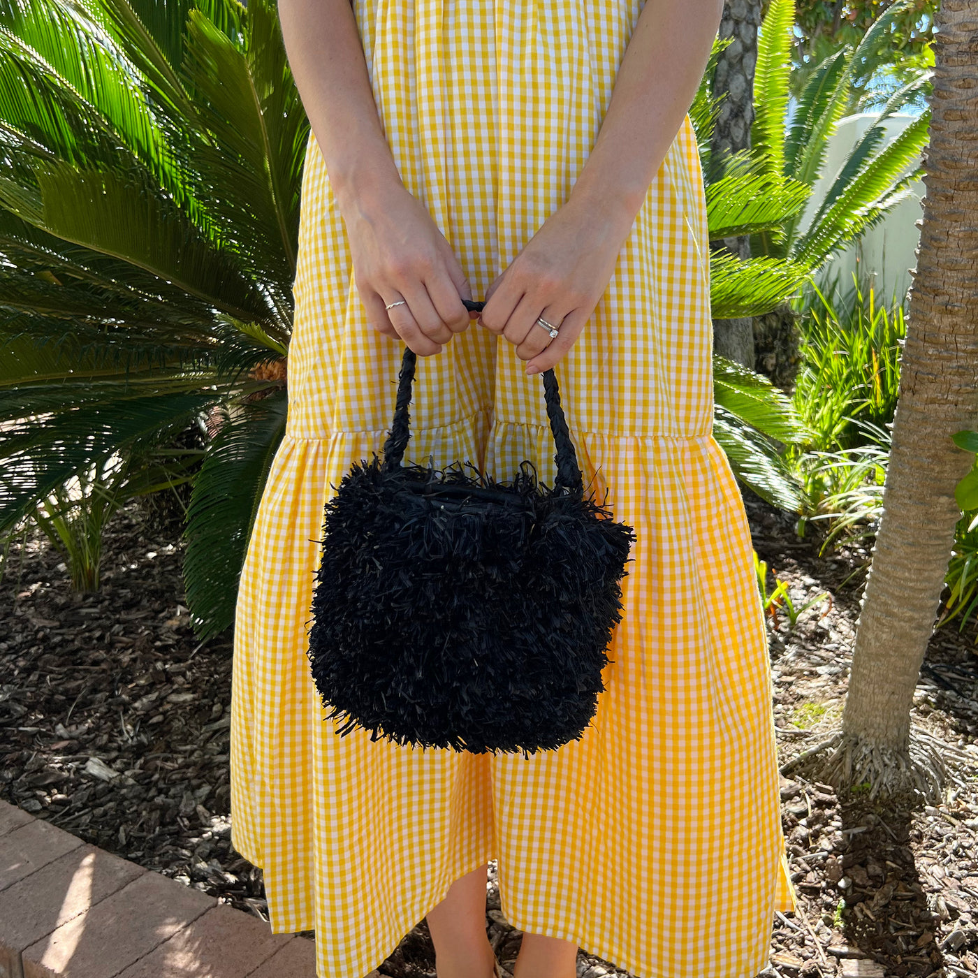 Modern Handbag - Black Fringe