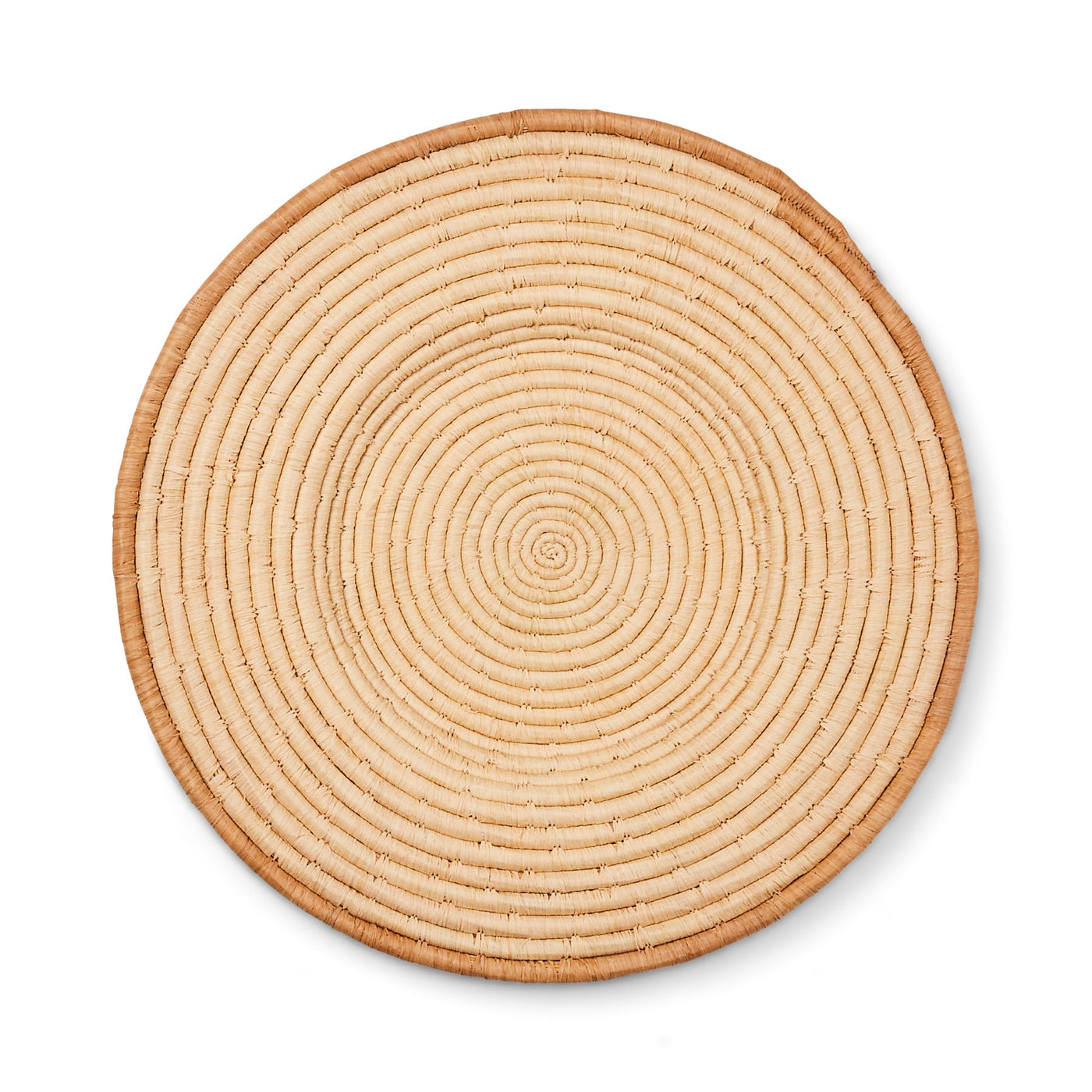 Neutral Wall Plate - 18" Natural & Soft Gold