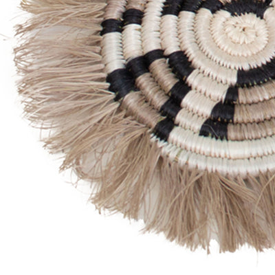 Animal Print Fringed Coasters, Set of 4