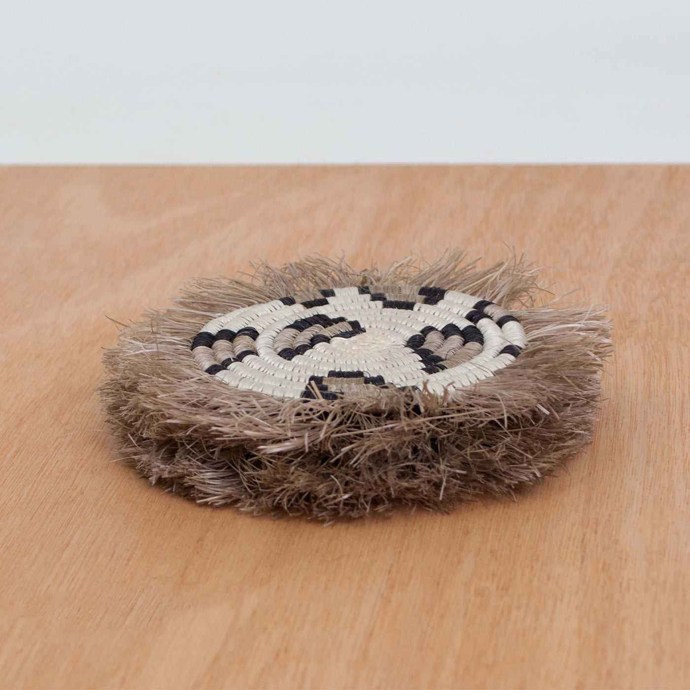 Animal Print Fringed Coasters, Set of 4