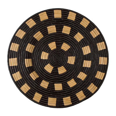 Extra Large Black Geo Wall Art Plate
