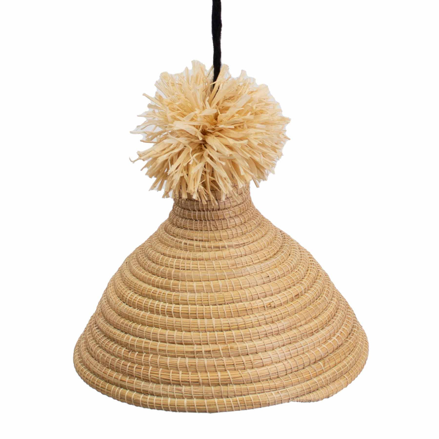 Natural Pom Pom Lamp Pendant