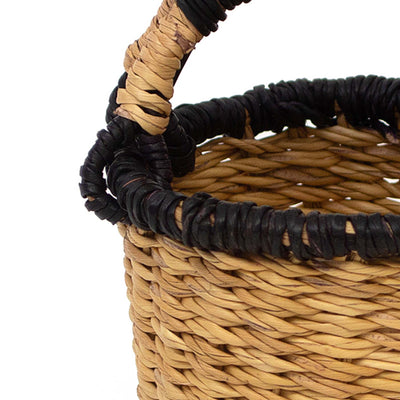 Petite Black Bolga Basket Ornaments, Set of 3