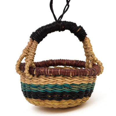 Petite Bolga Basket Ornaments, Set of 3