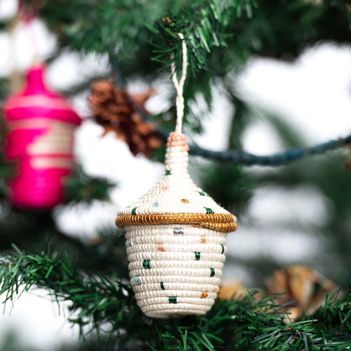 Floret Metallic Ornaments, Set of 3