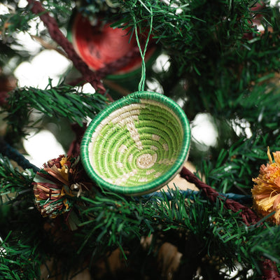 Lime Basket Ornament