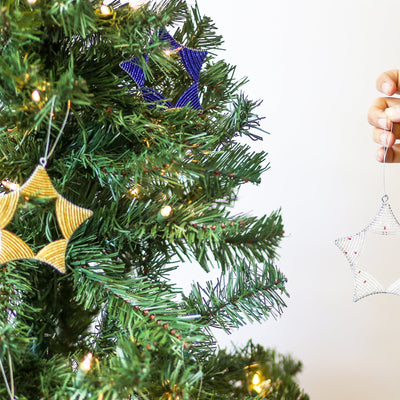 Gold Beaded Star Ornament