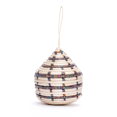 Patterned Multicolor Metallic Bulb Ornament