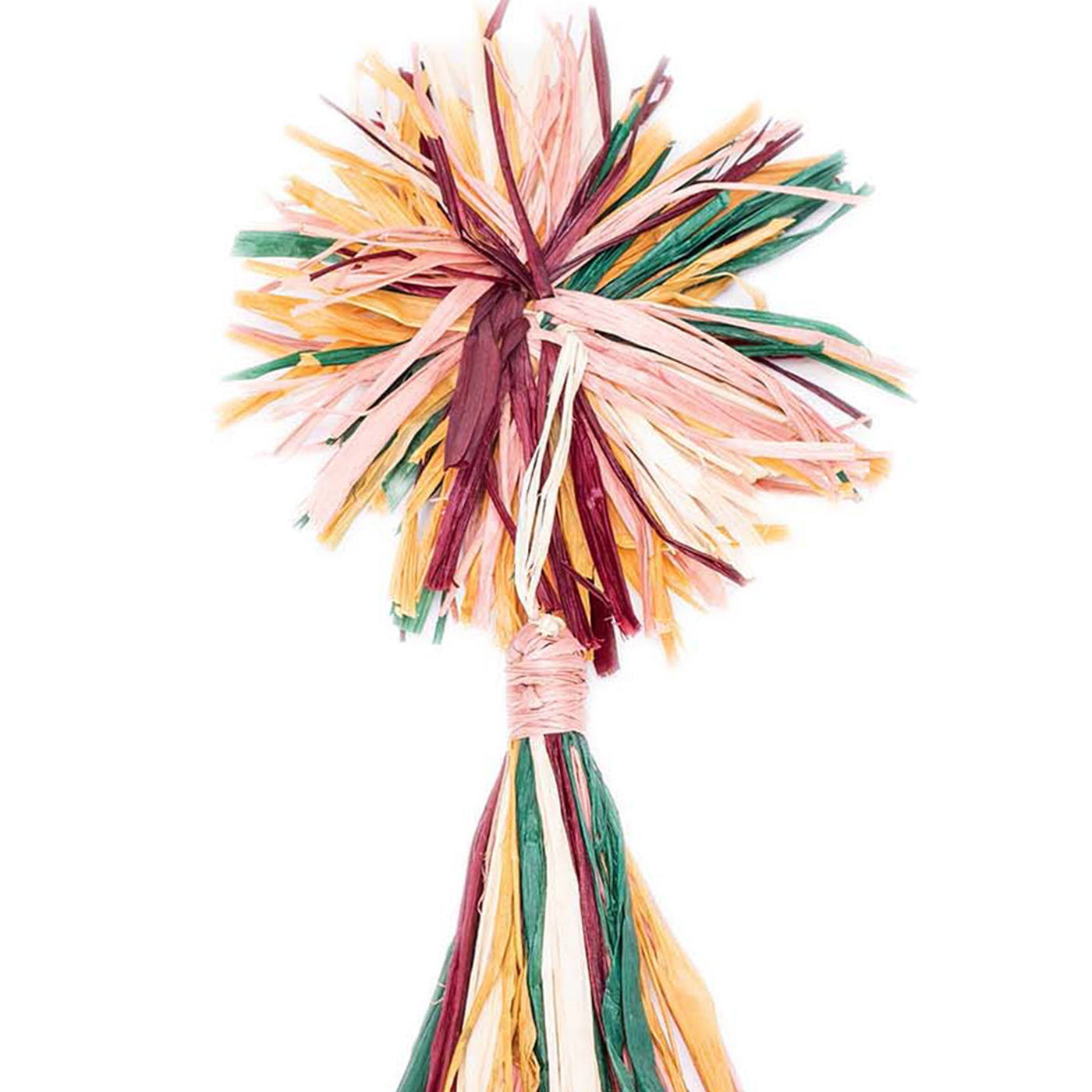 Multicolor Pom Pom & Tassel Ornament
