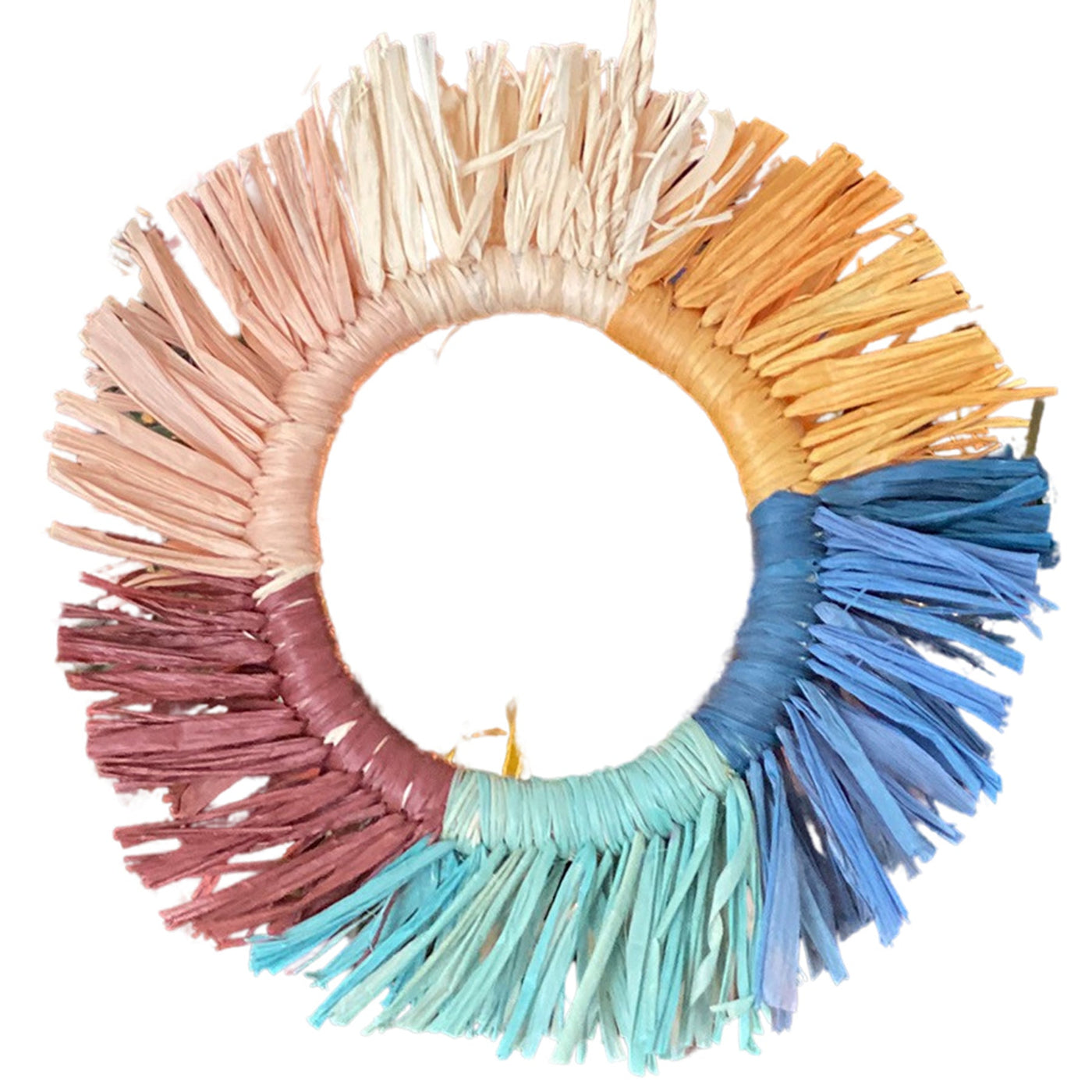 Multicolor Fringed Hoop Ornament