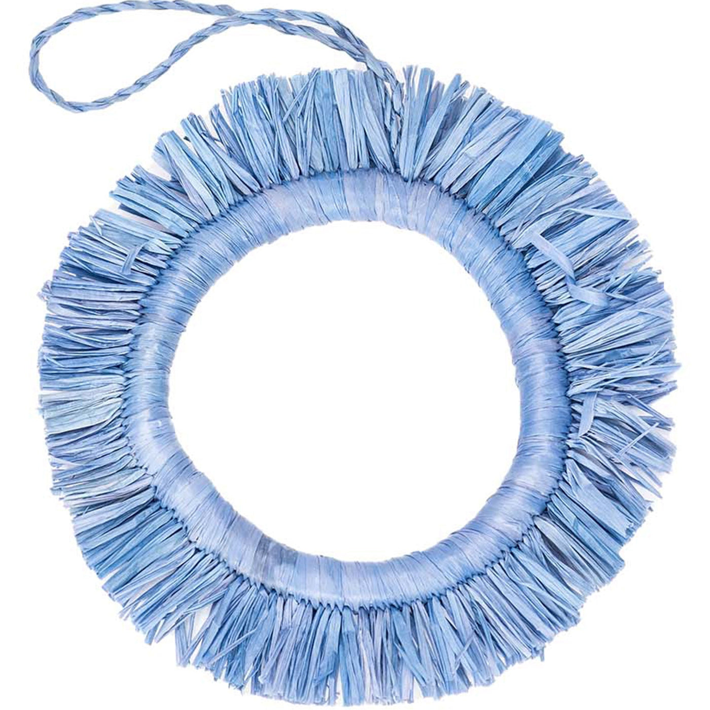 Blue Fringed Hoop Ornament