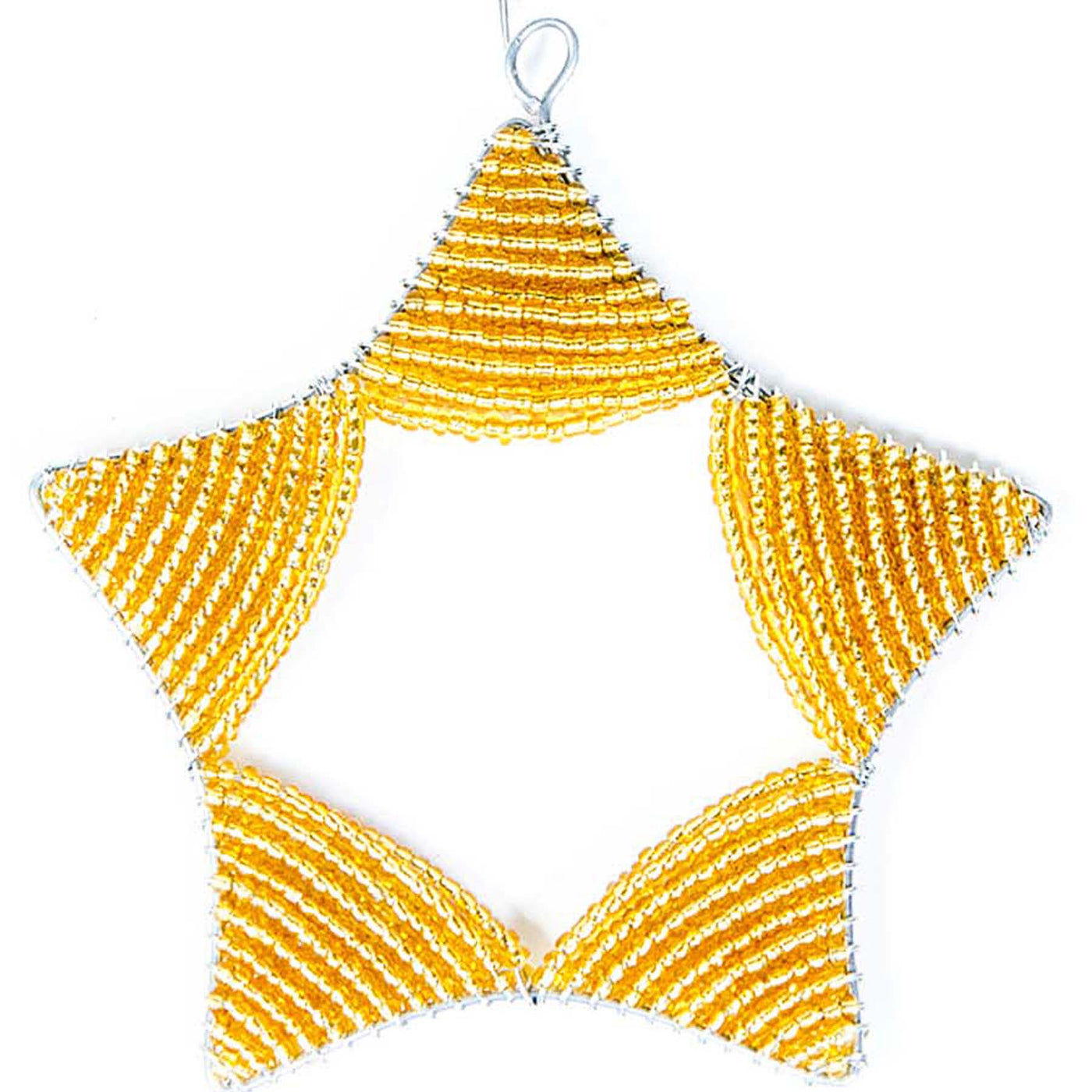 Gold Beaded Star Ornament