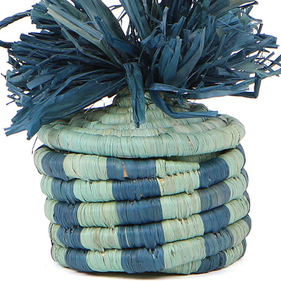 Striped Pom Pom Basket Ornament