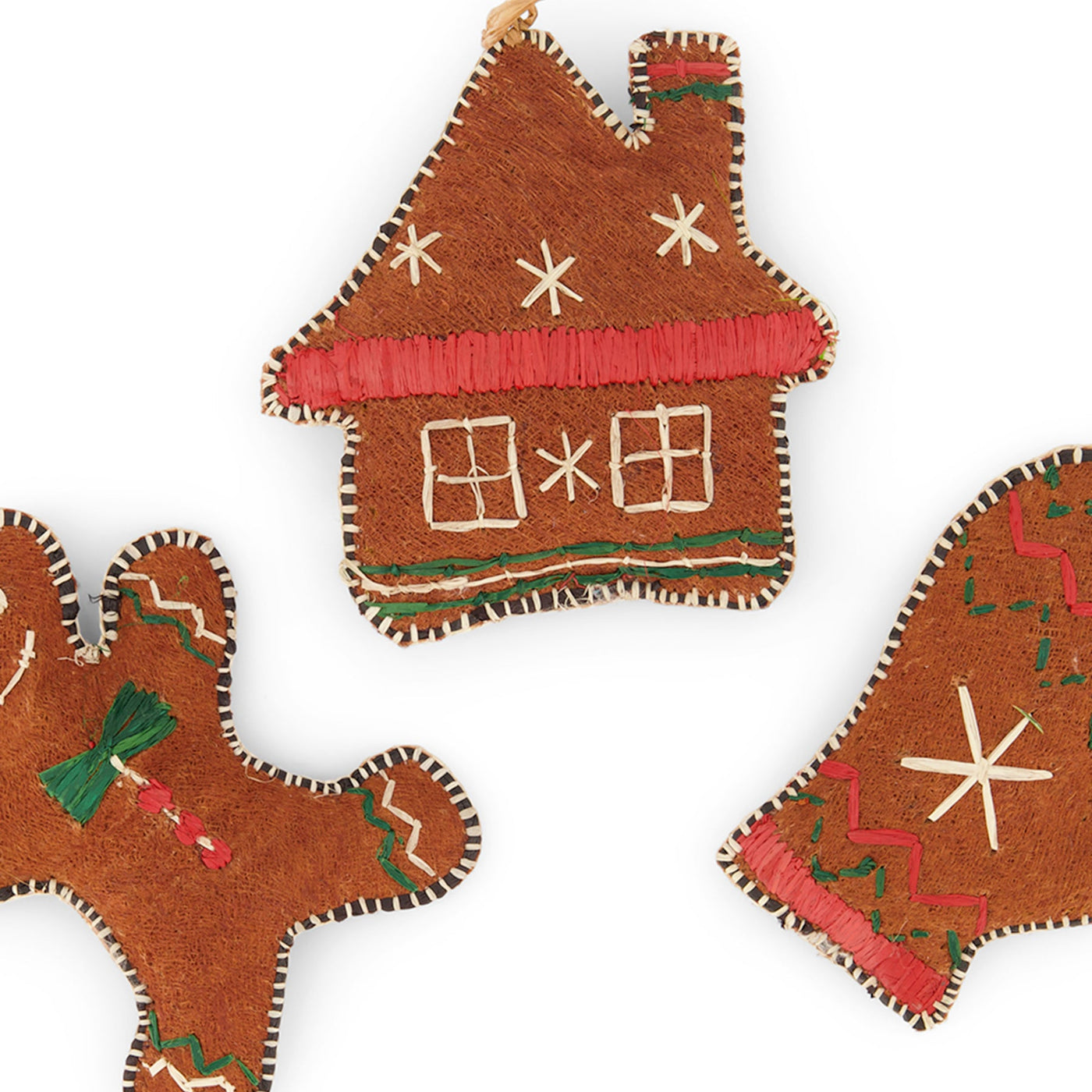 Colorful Gingerbread Ornaments, Set of 3
