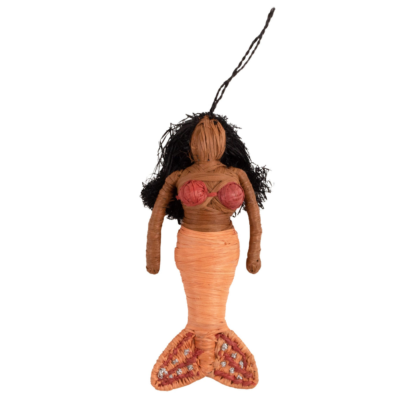 Coastal Ornament - Peach Mermaid