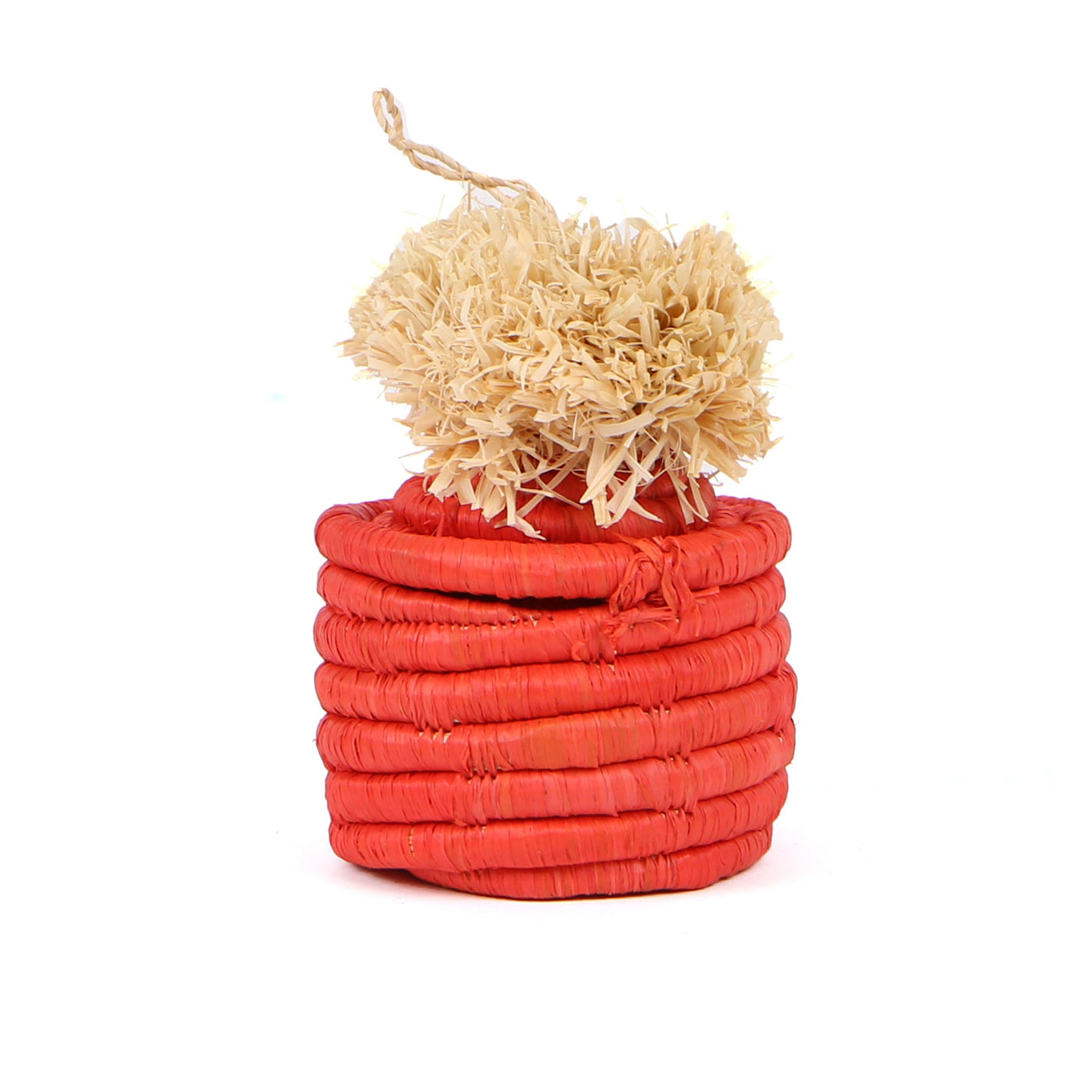Red Pom Pom Basket Ornament