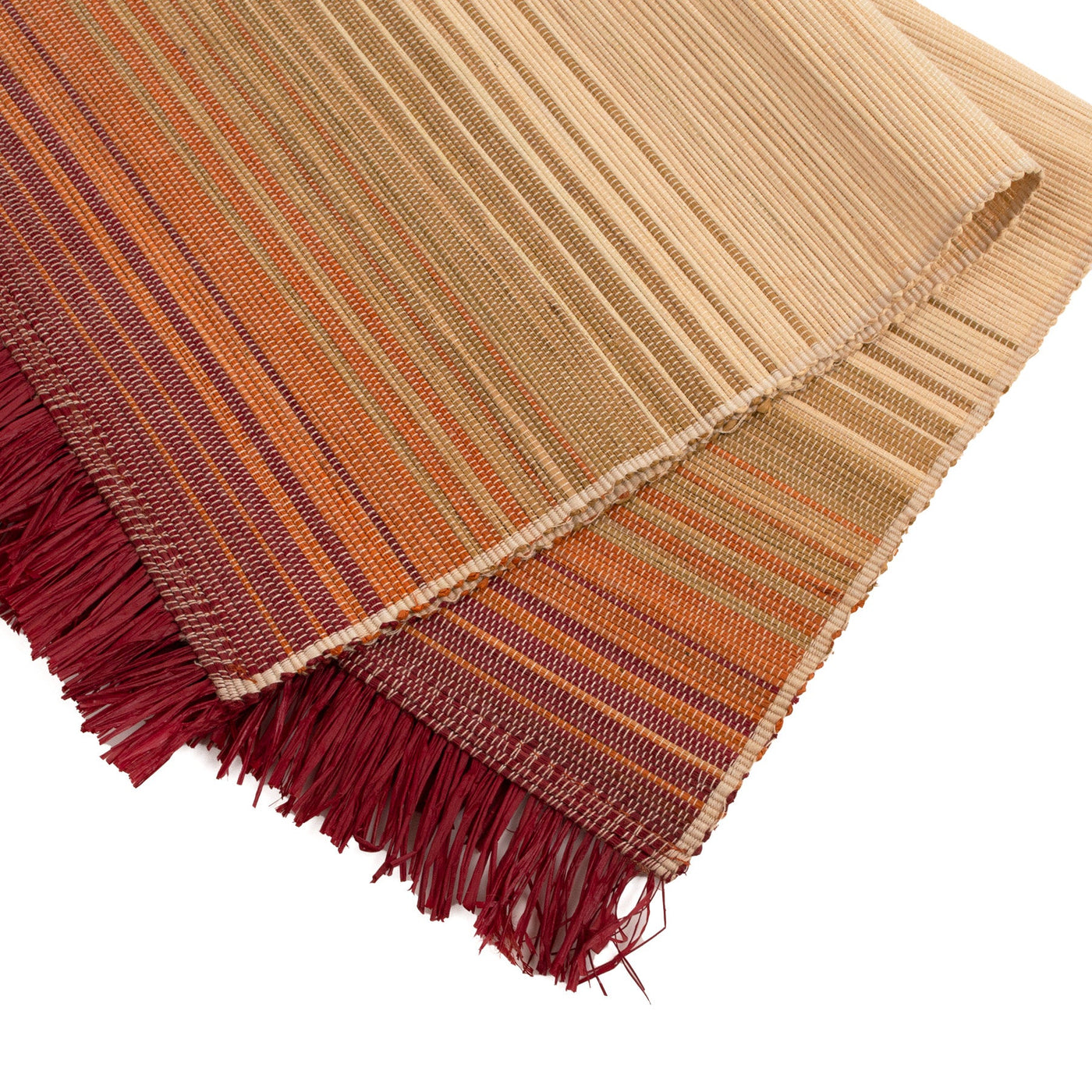Earthen Craft Placemats - 18" Flame Fringed, Set of 2