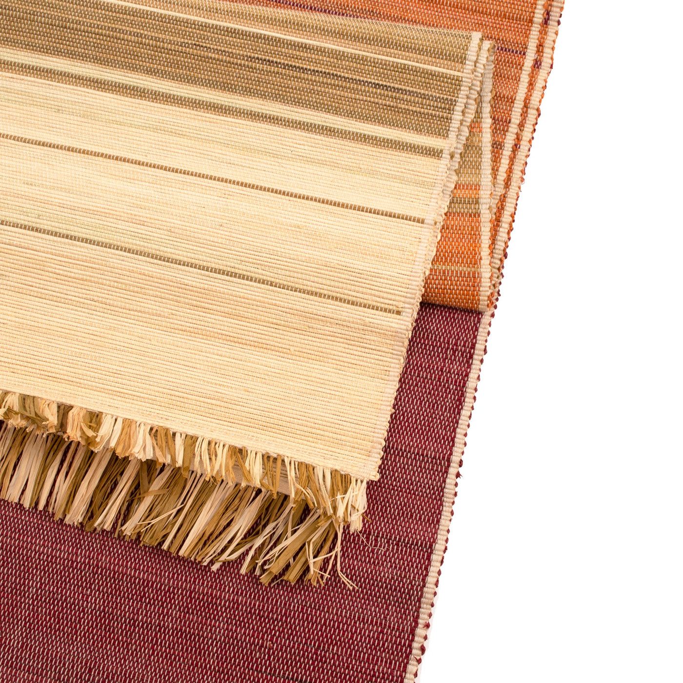 Earthen Craft Table Runner - 72" Flame Fringed