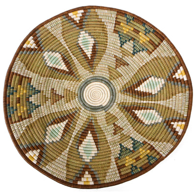 27" Extra Large Sand Fleur Plate Woven Wall Art Plate