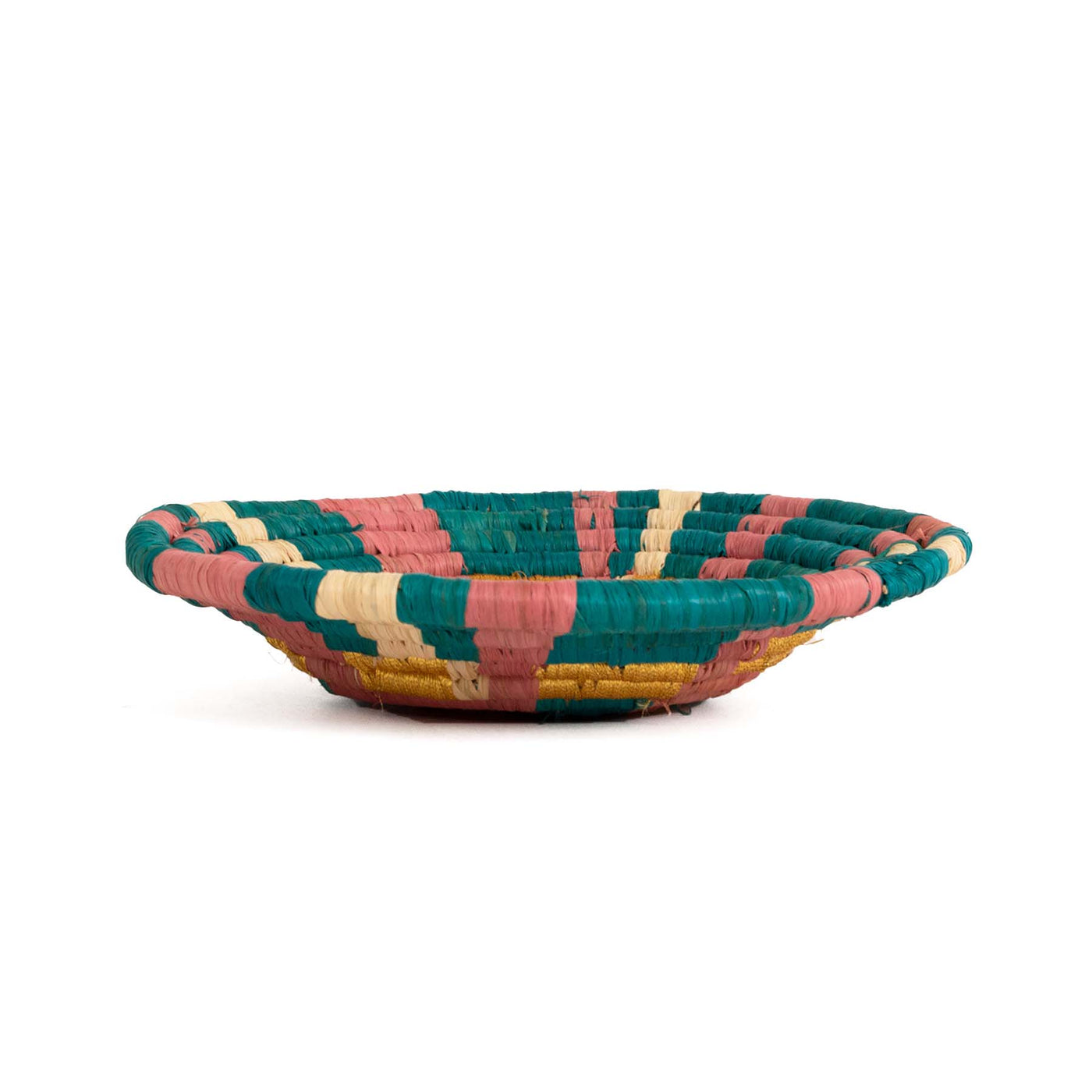 Woven Bowl - 6" Pink & Blue