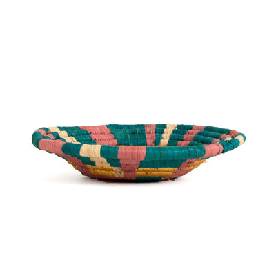 Woven Bowl - 6" Pink & Blue