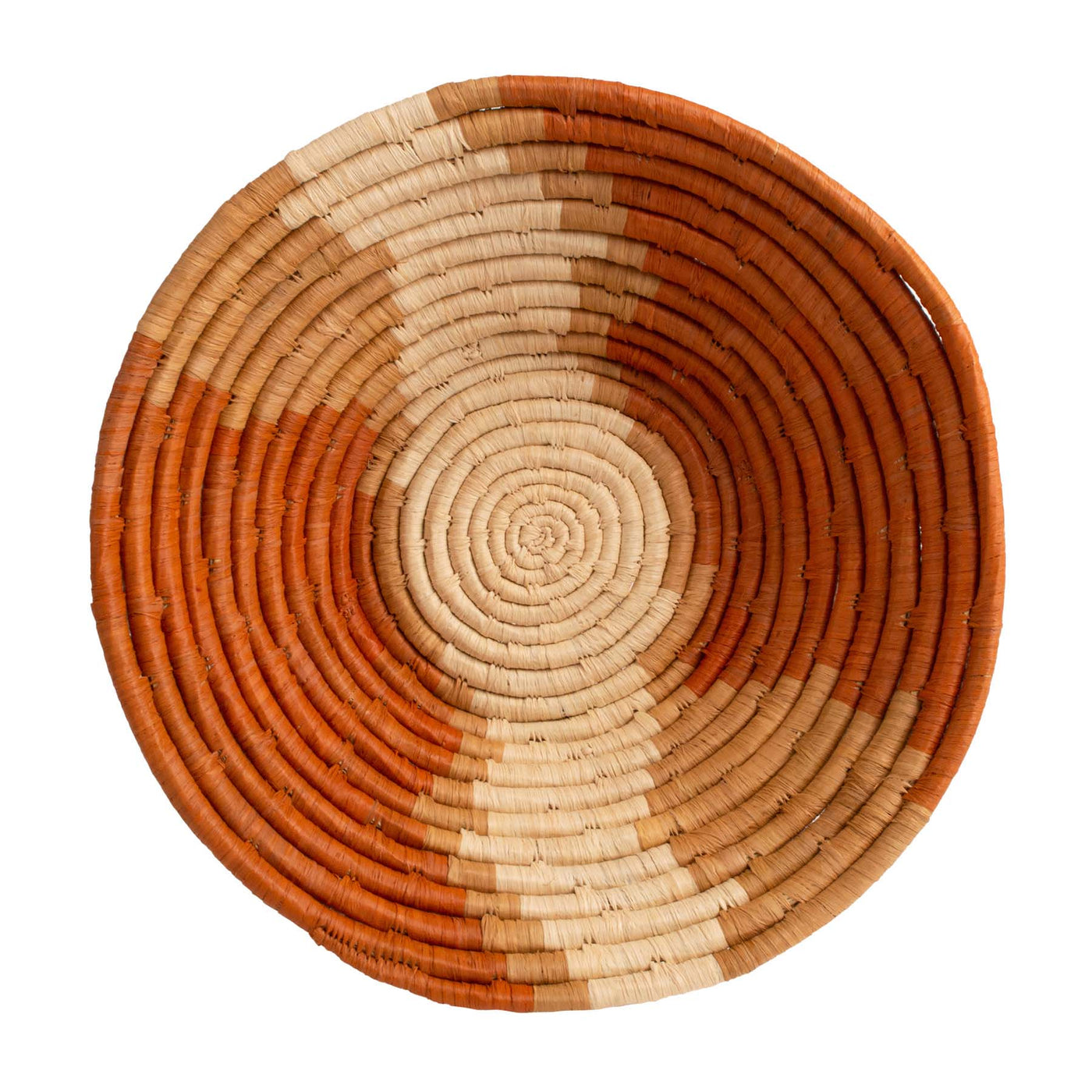 Earthen Craft Woven Bowl - 12" Rust