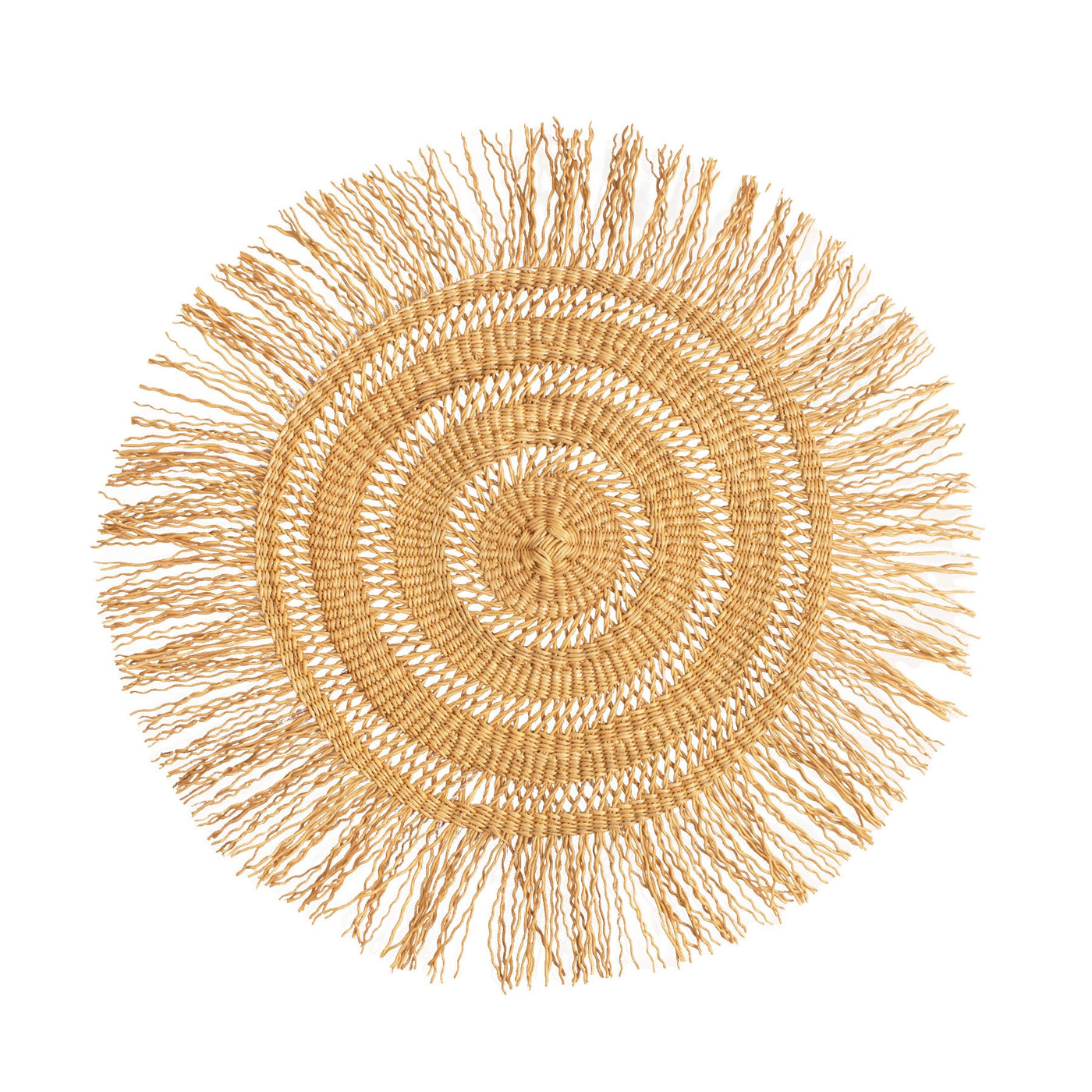 Neutral Placemats - 18" Laced Fringe, Set of 2