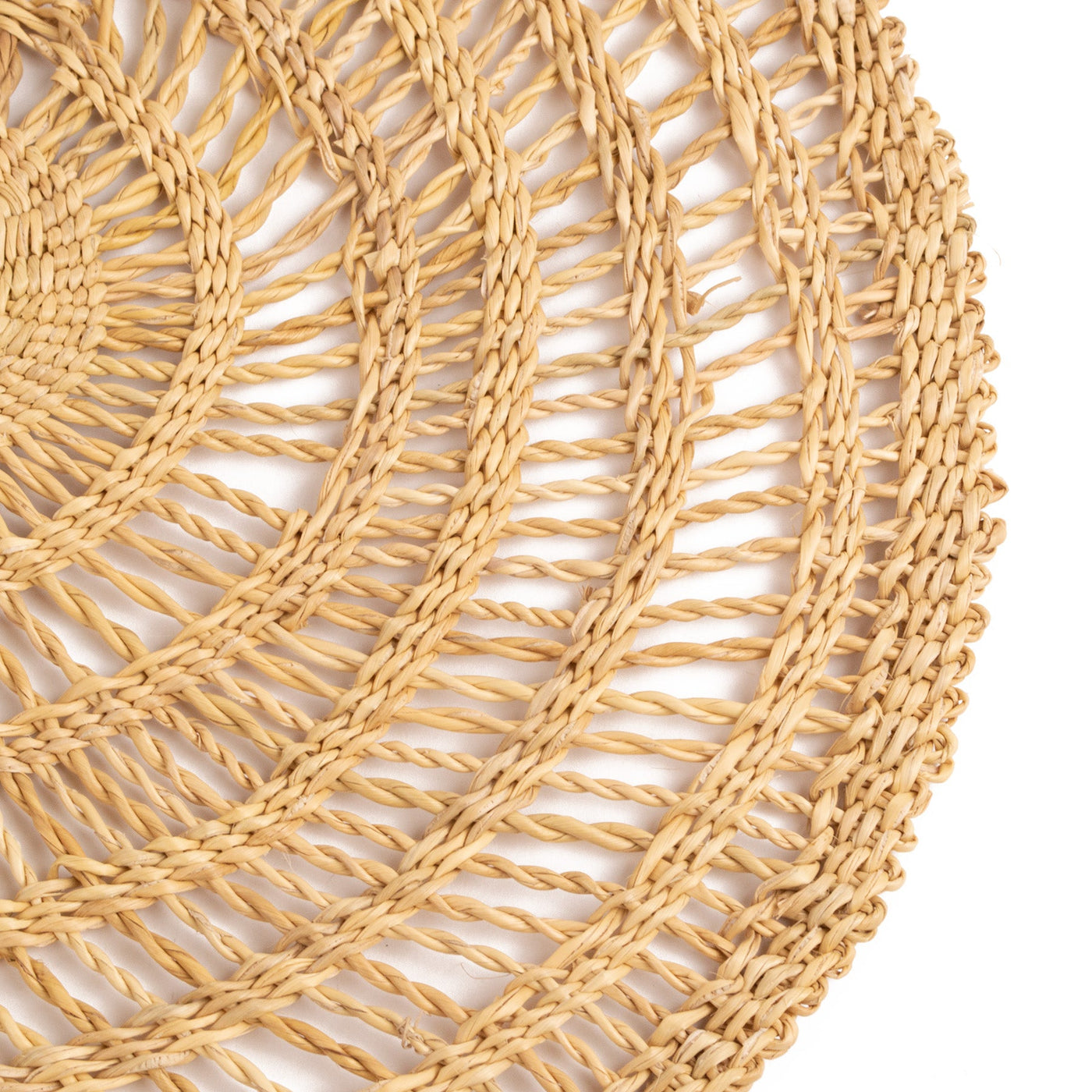 Neutral Placemats - 15" Laced Round, Set of 2