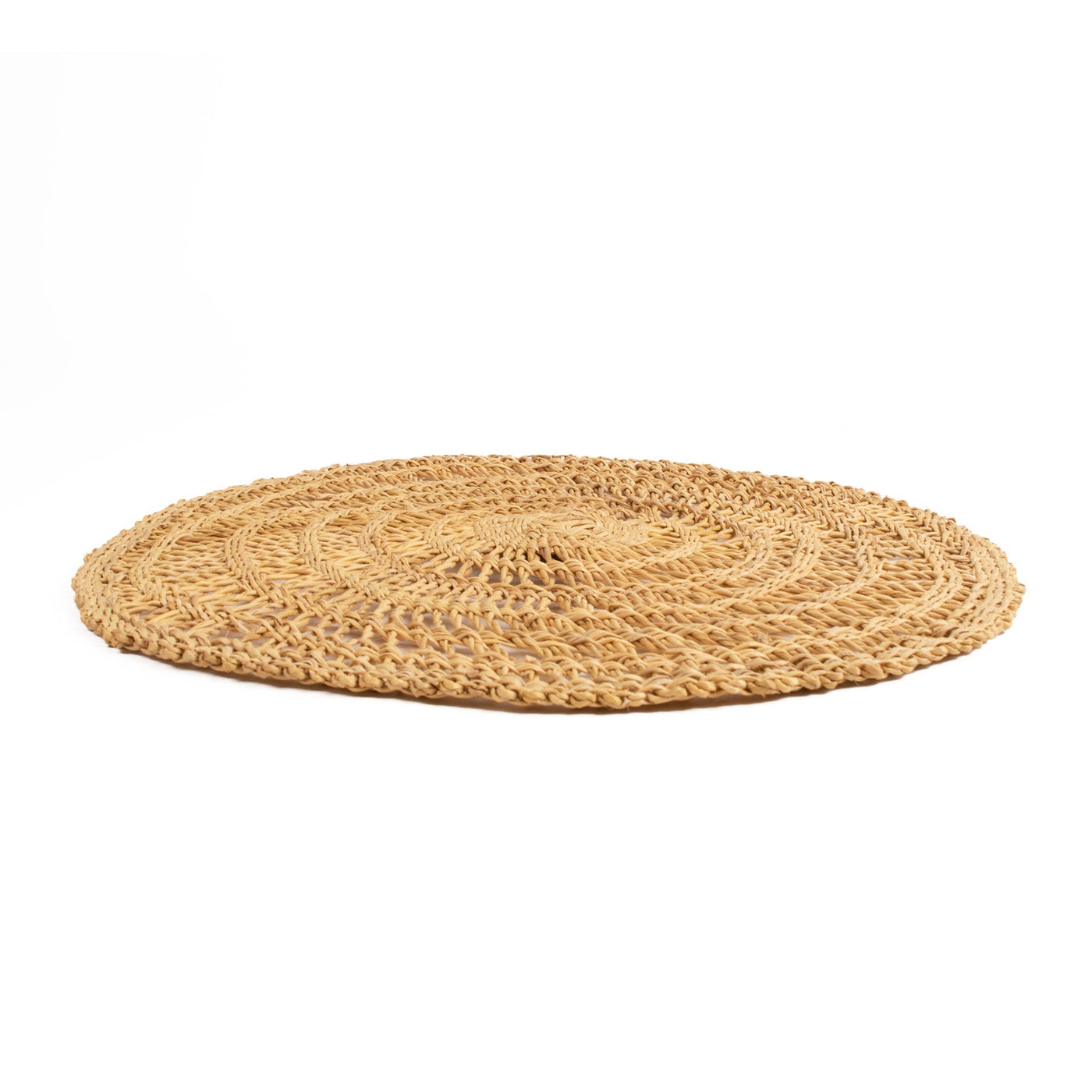 Neutral Placemats - 15" Laced Round, Set of 2
