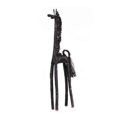 Modern Figurine - 32" Black Giraffe
