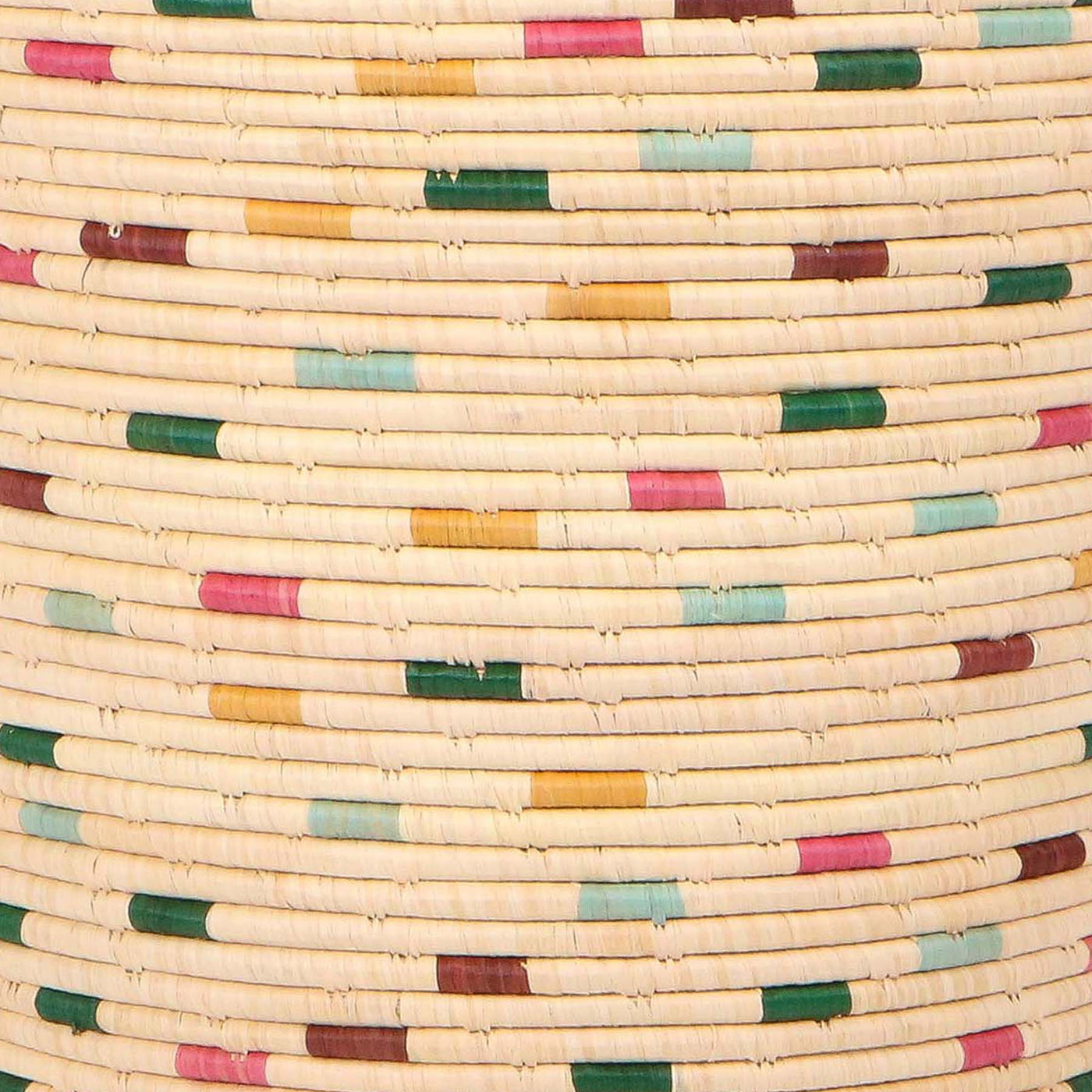 Vivid Dashed Raffia Floor Storage Basket