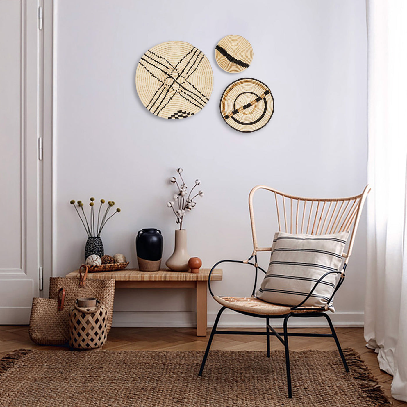 Kazi, Sustainable, Artisan, Home, Décor, Gift, Africa, Unique, Handmade, Organic Wall Statement Set