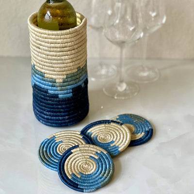 Coastal Minimalism Woven Coasters (Set of 4)