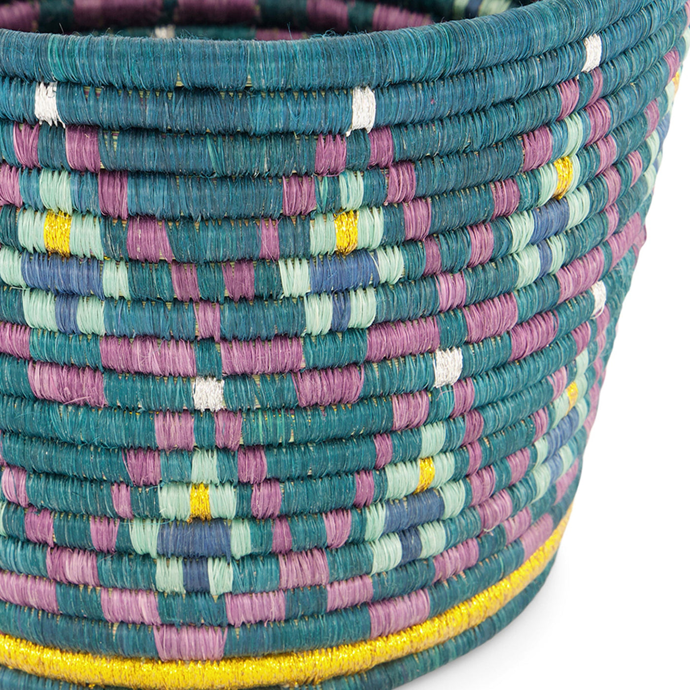 Woven Tapered Planter - 7" Teal