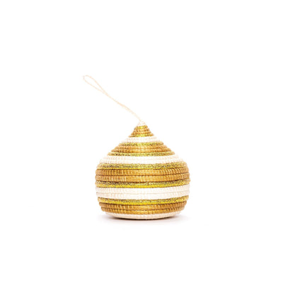Gold Stripes Bulb Ornament