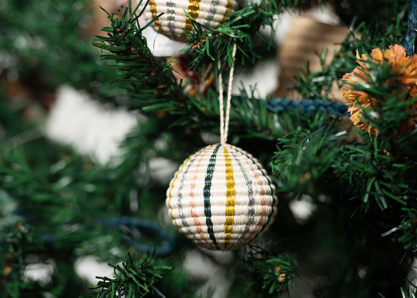 Pastel & Silver Globe Ornament