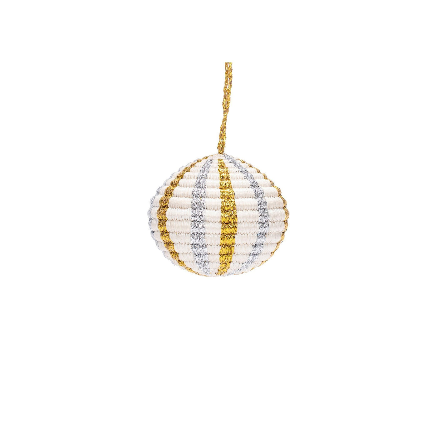 Silver & Gold Globe Ornament