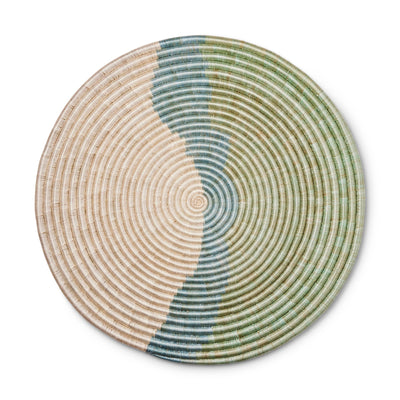 22" Rimmed Plate - Ambient Blue-Greens