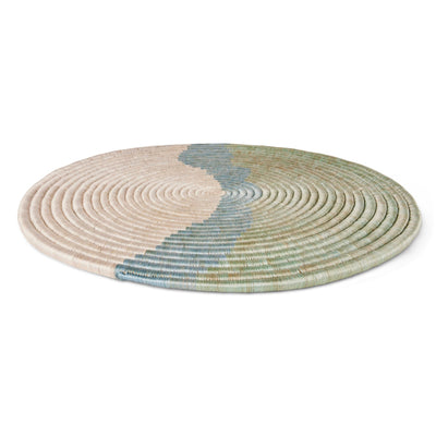 22" Rimmed Plate - Ambient Blue-Greens